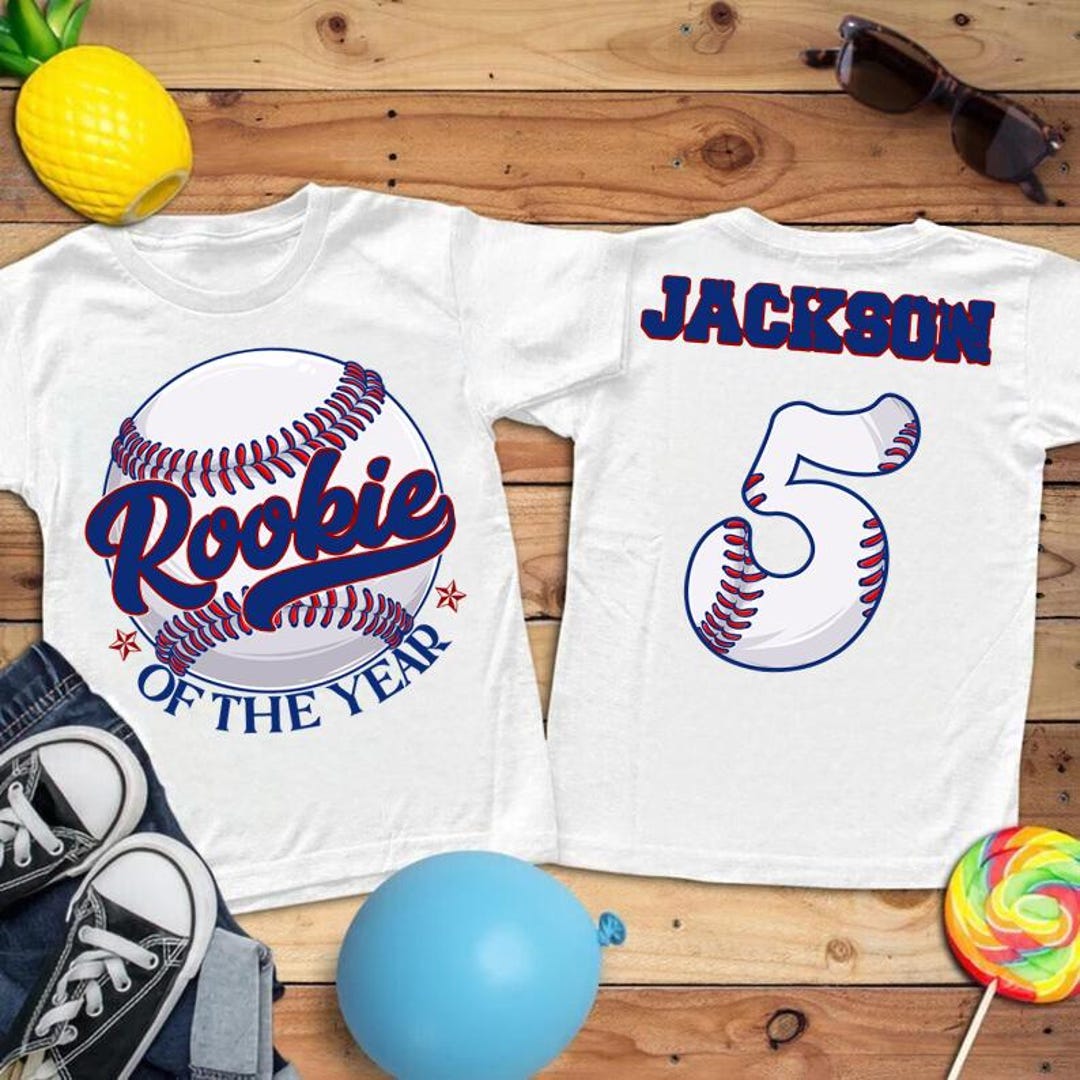 Personalized Rookie of the Year Tee, First Birthday Shirt, Custom ...