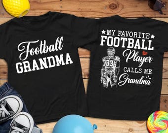 Personalized Football Grandma Shirt: Custom Name & Number, Gigi Mimi