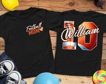 Personalized Football Mom Shirt, Football Mom Shirt With Kids Name and Number,Custom Football Mom Tee,Football Mom T-Shirt,Football Mama Tee