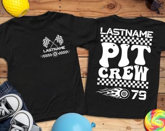 Custom Racing Shirt, Motocross Shirt, Funny Pit Crew Outfit, Matching Family Personalized Last Name Racing Shirt, Custom name & Number shirt