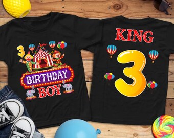 Custom Name Circus Birthday Shirt, Carnival Birthday Shirt, Birthday Shirt, Matching Circus Birthday Tees, Carnival Circus Birthday outfit