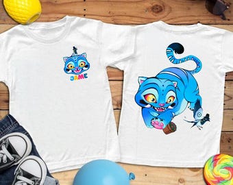 Cute Demon Hunter Tiger T-Shirt, Derpy the Tiger And Bird Demon Hunter Tiger Tee, Hunters Tiger fan shirt, Kpop Saja Boys, Custom Name Shirt