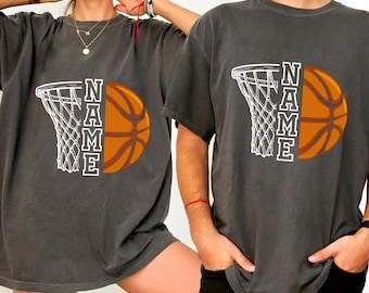Basketball Comfort Colors® Customized Shirt, Your Name Basketball Shirt, Personalized Basketball Shirt, Game Day Shirt, Basketball Season