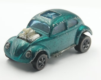 Vintage 1967 Mattel Hot Wheels Redline Custom Volkswagen Car Olive