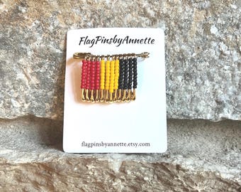 Kansas City Chiefs Beaded Pin: Handmade Lapel Pin