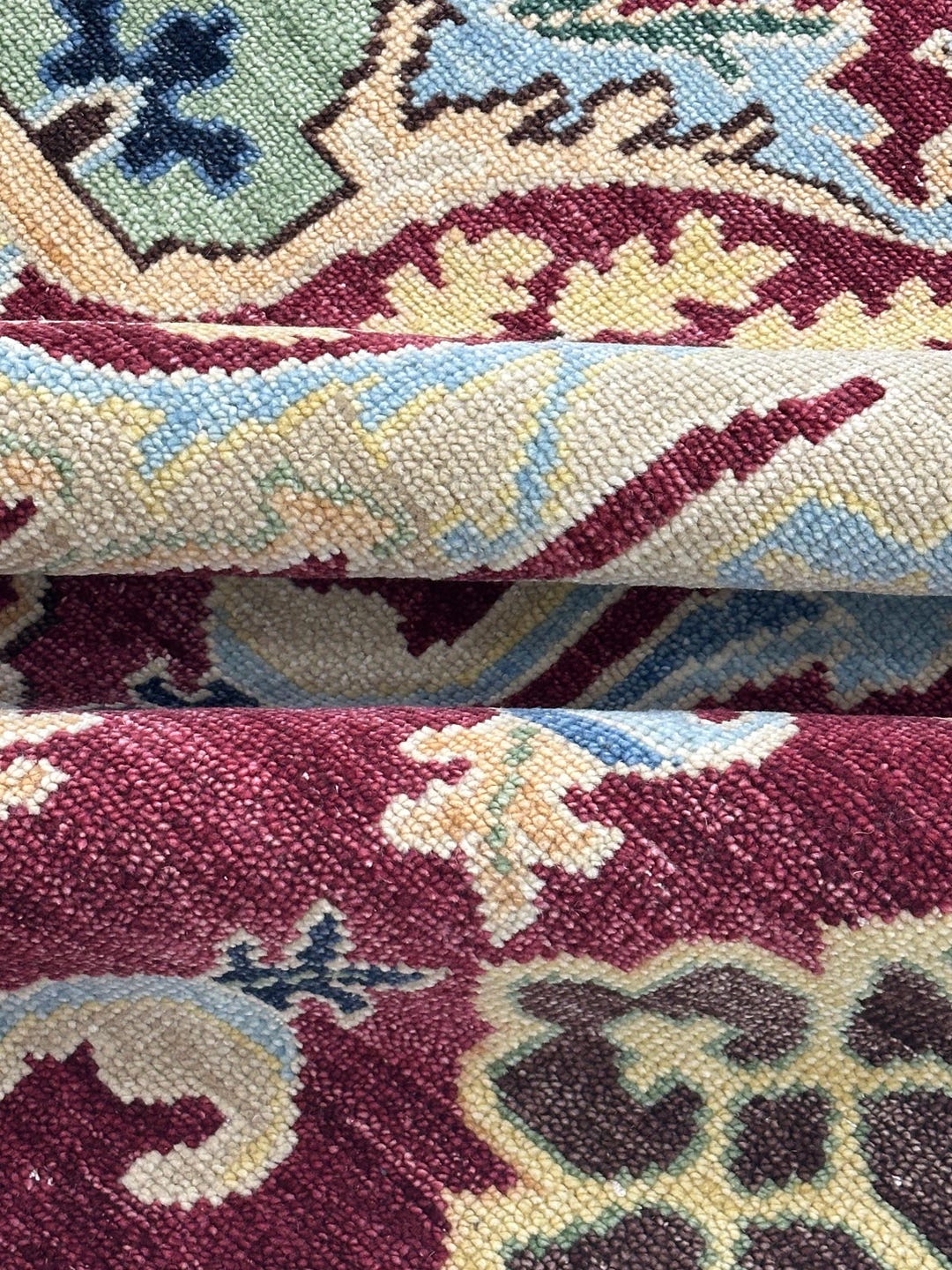 Carpet Rococo Red Handmade Red Botanical Rug, Vintage Floral Carpet, Burgundy Living Room ...