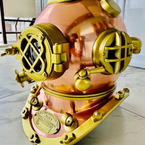 18&quot; Mark V Diving Helmet | Deep Sea Nautical Decor | Vintage Scuba Divers Helmet | Maritime Collector Gift