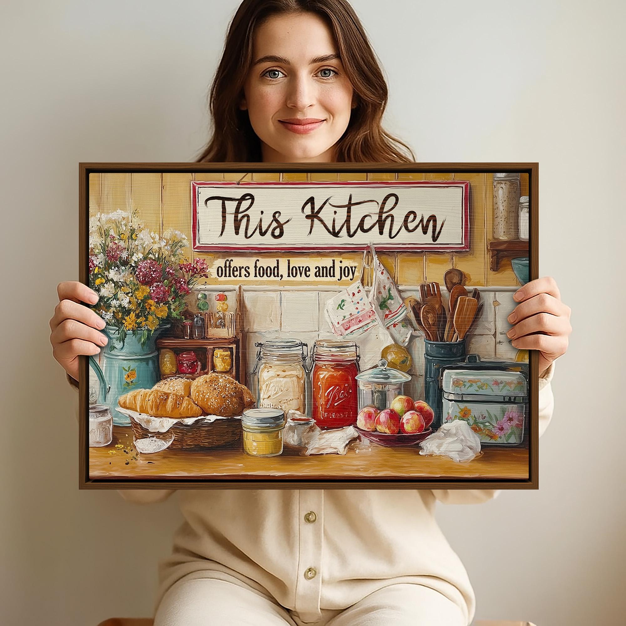 Kitchen Wall Art Canvas, This Kitchen Offers Food Love and Joy ...