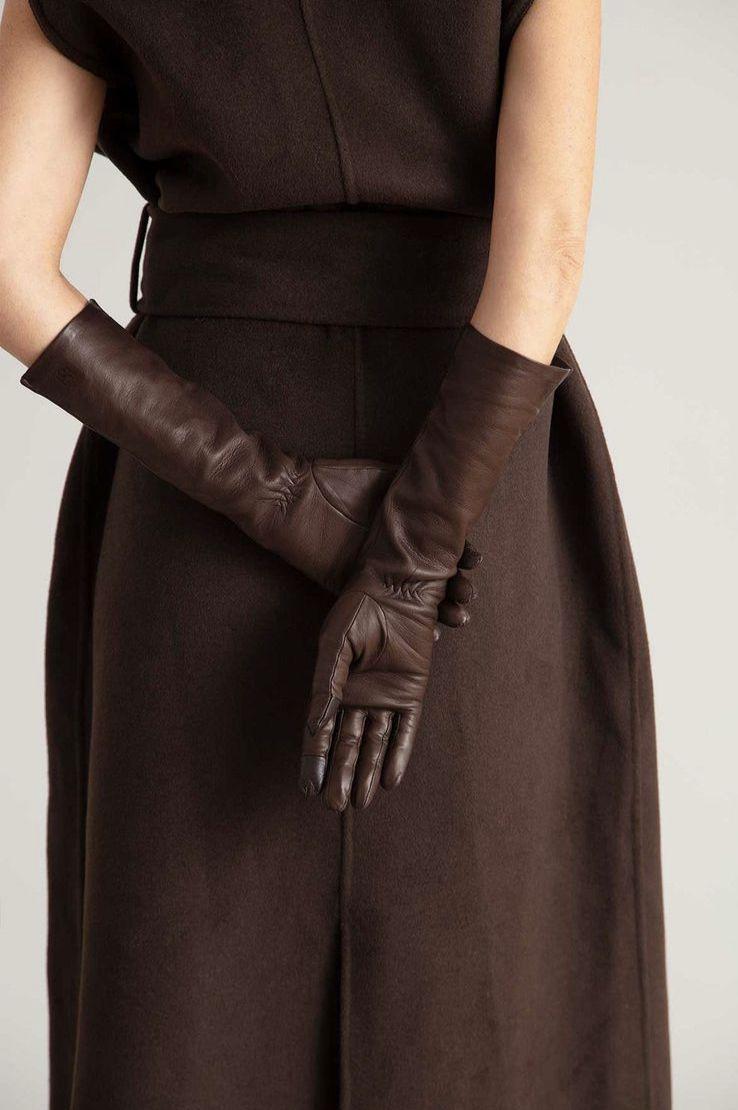 knee length dresses for ladies 1960's white leather ladies dress gloves... so pretty main image 1
