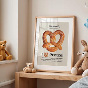 Pretzel Poster: Salted Pretzel Kitchen Cafe Wall Art (Digital Download)