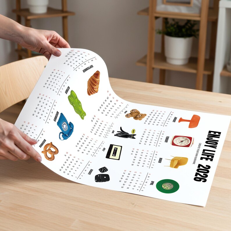 Object 794 2026 Yearly Calendar: Playful Object Illustration Wall Calendar ...