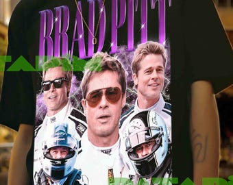 Brad Pitt Retro Graphic Tee: Unisex Cotton Blend Sweatshirt