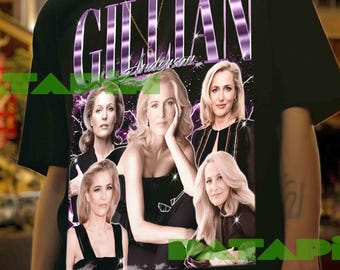 Camiseta vintage de Gillian Anderson – Camiseta retro con estampado de Dana Scully, ropa de celebridades, camiseta de merchandising de Gillian Anderson, camiseta de Dana Scully de la serie de ciencia ficción