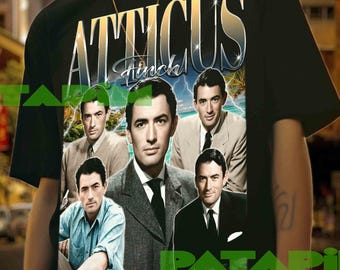 Camiseta gráfica retro de Atticus Finch: suéter unisex de mezcla de algodón, camisa de Atticus Finch, ropa de Atticus Finch, camiseta de Atticus Finch