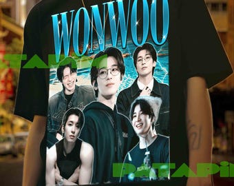 Camiseta gráfica retro Wonwoo Kpop: sudadera unisex Kpop Idol, camisa Wonwoo Seventeen Kpop
