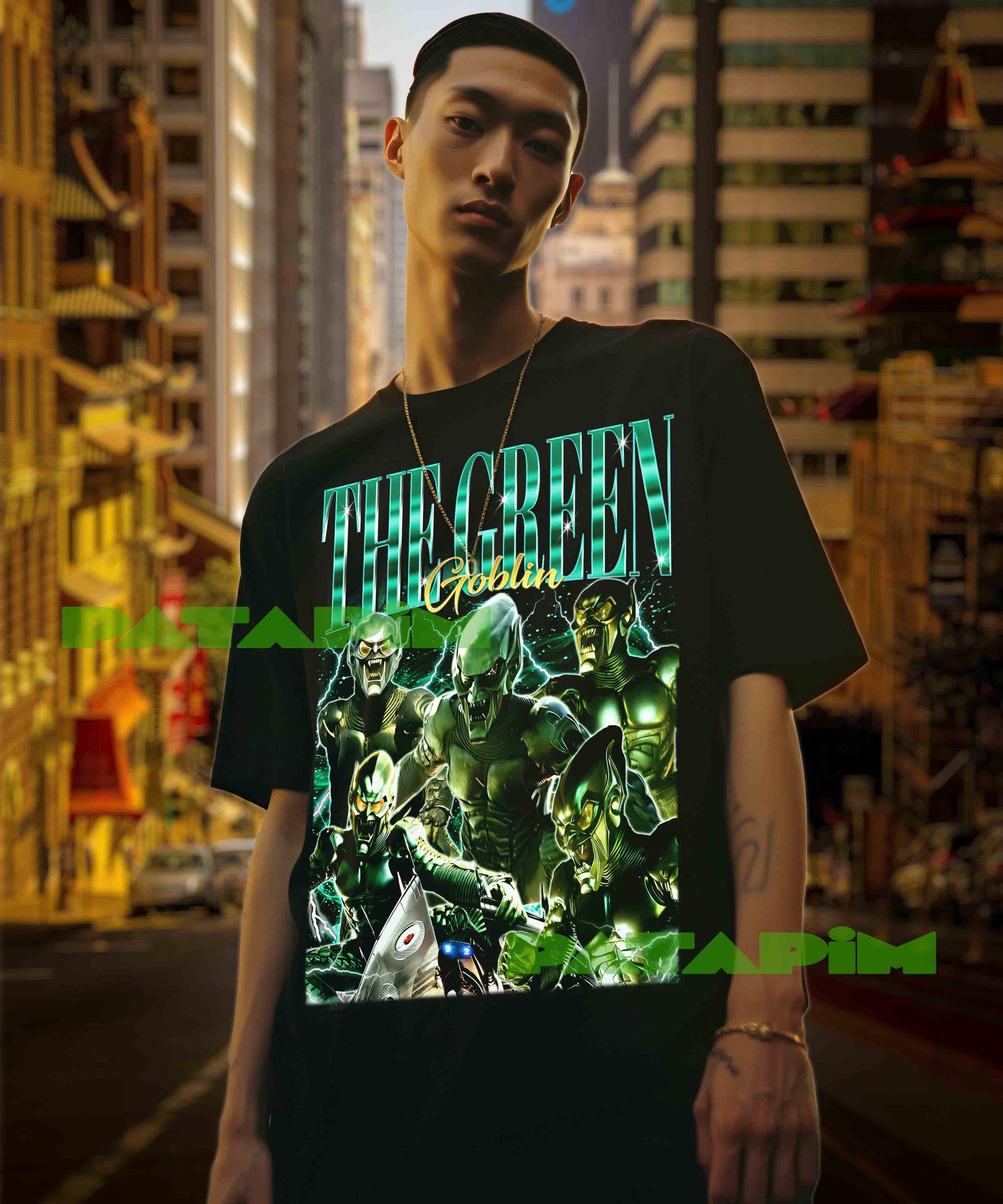 THE GREEN GOBLIN Retro Graphic Tee: Unisex Cotton Blend Sweatshirt