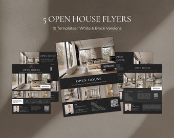 Open House  Flyer Templates, Real Estate Brochure Bundle, Realtor Luxury Marketing Property Listing Brochure Design, Listing Presentation