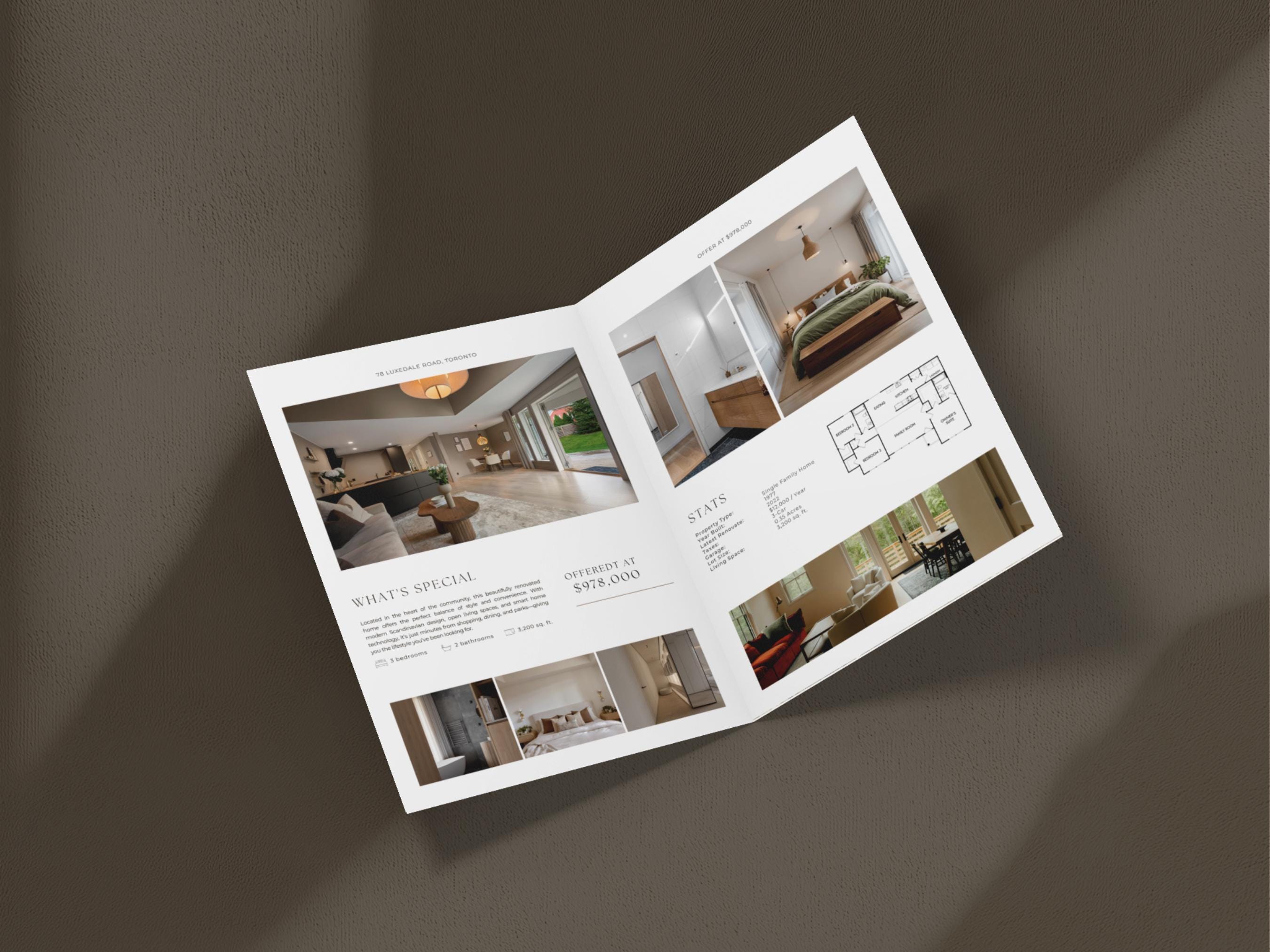 Luxury Property Brochure 4 Page Real Estate Flyer, Listing Brochure ...