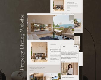 Single Property Listing Website I Luxury Real Estate Website for Realtors Agents Canva 2026 I Open House I Landing Page I Realtor Marketing