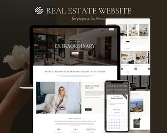 Real Estate Website Template Squarespace, Property Management Realtor Website Design for Real Estate Agents and Agencies, Home for Sales Web