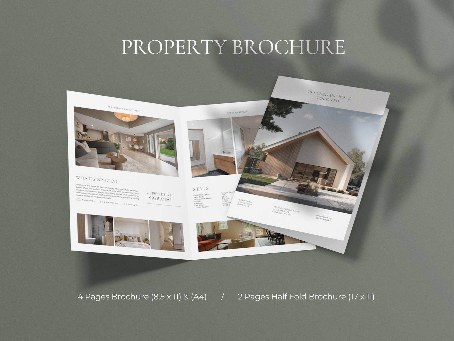 Luxury Property Brochure 4 Page Real Estate Flyer, Listing Brochure ...