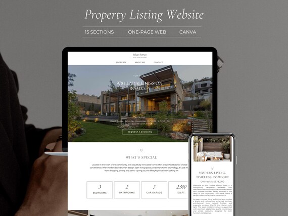 Real Estate Website Templates for Realtors and Agents | Single Property Listing Website I Open House I Realtor Marketing I Landing Page