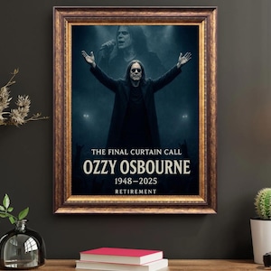 Ozzy Osbourne Rock Poster - Heavy Metal Legende Wand Kunst Druck | Klassische Musik Dekoration für Fans