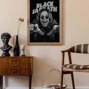 Ozzy Osbourne Wall Art Print – Kultige Rocklegende Poster | Heavy Metal Musik-Dekor für Haus oder Studio