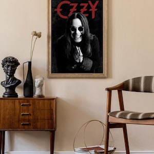 Ozzy Osbourne Plakat | Rock Musik Wand Kunst | Heavy Metal Legende Dekor | Mehrere Größen erhältlich | Geschenk für Rock Fans