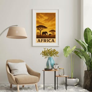 Africa Continent Art Print: Cultural Home Decor, Travel Poster