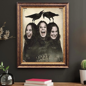 Poster Heavy Metal di Ozzy Osbourne – Iconica opera d&#39;arte murale rock / Regalo per fan dei Black Sabbath