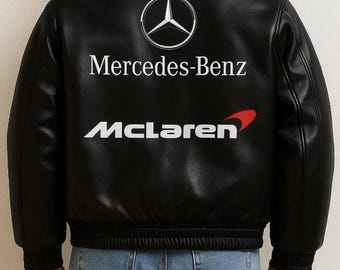 Mercedes Benz Mclaren Leather Jacket BOSS Bridgestone Logo Genuine
