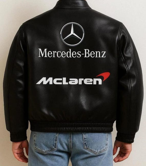 Mercedes Benz Mclaren Leather Jacket BOSS Bridgestone Logo Genuine