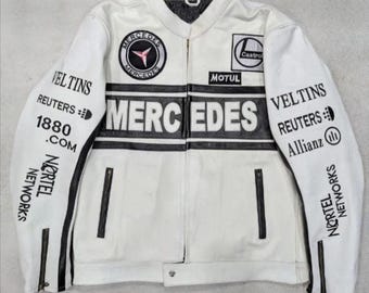 メルセデスF1レザーレーシングジャケット - カスタムメイドモーター