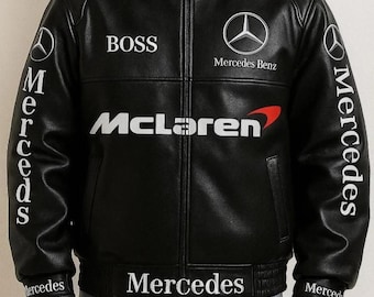 Mercedes Benz Mclaren Leather Jacket BOSS Bridgestone Logo Genuine