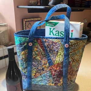 Evvy Thing Crazy quilt market bag