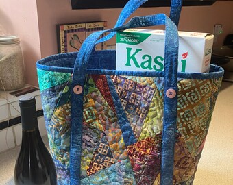 Evvy Thing Crazy quilt market bag