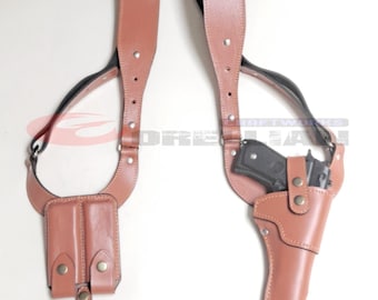 Handgemaakte leren borstholster uit Alaska: 1911 geweer, tactische holster Leon Kennedy cosplay