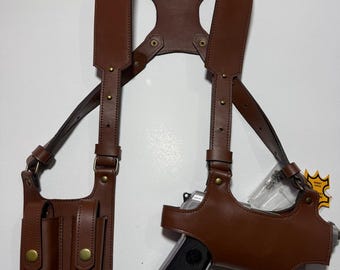 Leon Kennedy schouderholster – Resident Evil 4 leren cosplayharnas