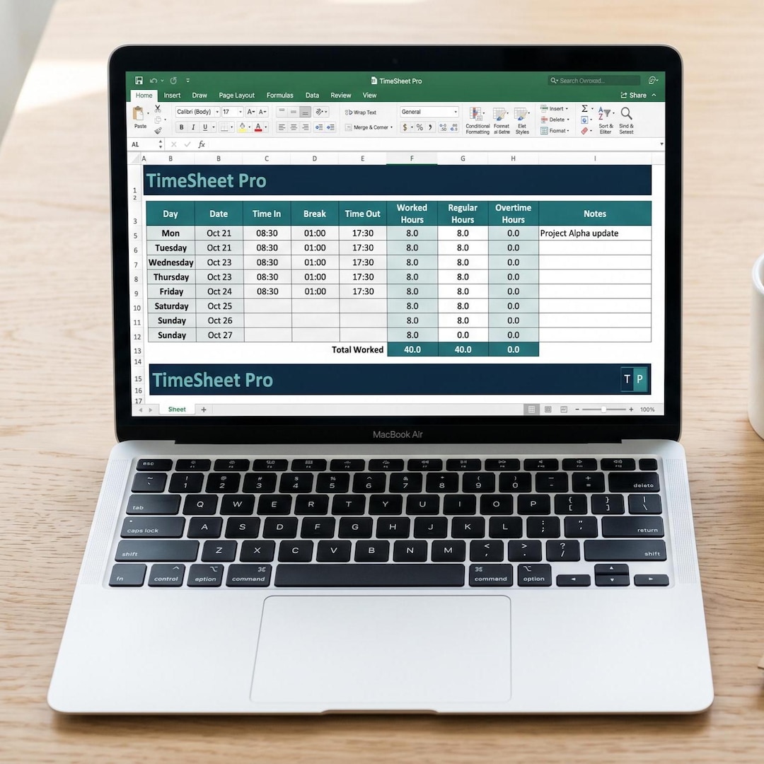 Weekly Timesheet Template Google Sheets | Work Hours Calculator ...