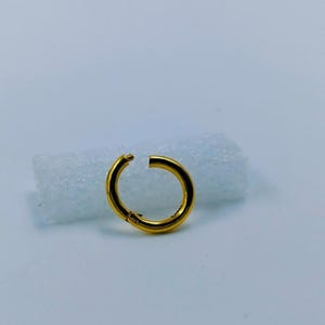 14k Yellow Gold Round Charm Enhancer Clasp: Handmade Jewelry Lock