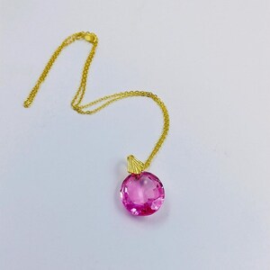 Pink Topaz Sterling Silver Pendant: Oval Gemstone Necklace