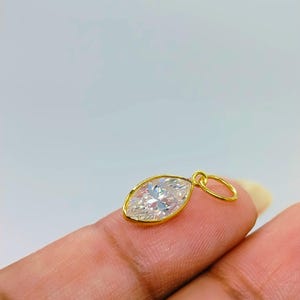 1.34ct Marquise Cut Diamond Pendent Necklace Marquise Cut Solitaire Moissanite Necklace for women Gold Layering Necklace Gift for her