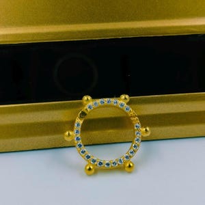 14K Solid Gold Diamond Clicker Connector, Charm Enhancer, Diamonds Clasp, Diamonds, Charm Connector, Diamond Clicker Connector