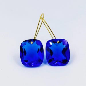 Tanzanite Earrings, Tanzanite Dangle Drop Earrings, December Birthstone Earrings, Tanzanite Gold Fill 925 Silver Gemstone Earrings For Her