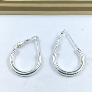 925 Sterling Silver Hoop Earrings /  huggee hoops Silver / Pave Hoop / clip closure Silver Jewelry / Chunky Silver Hoop / Gift For Her