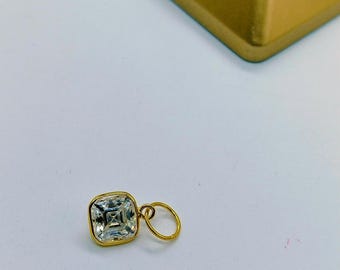 1,43 Karat Moissanite Goldfassung, Solitaire Anhänger im Solitaire