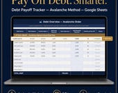 Debt Payoff Tracker Google Sheets | Avalanche Method | Debt Payoff Spreadsheet | Personal Finance Planner Digital Download