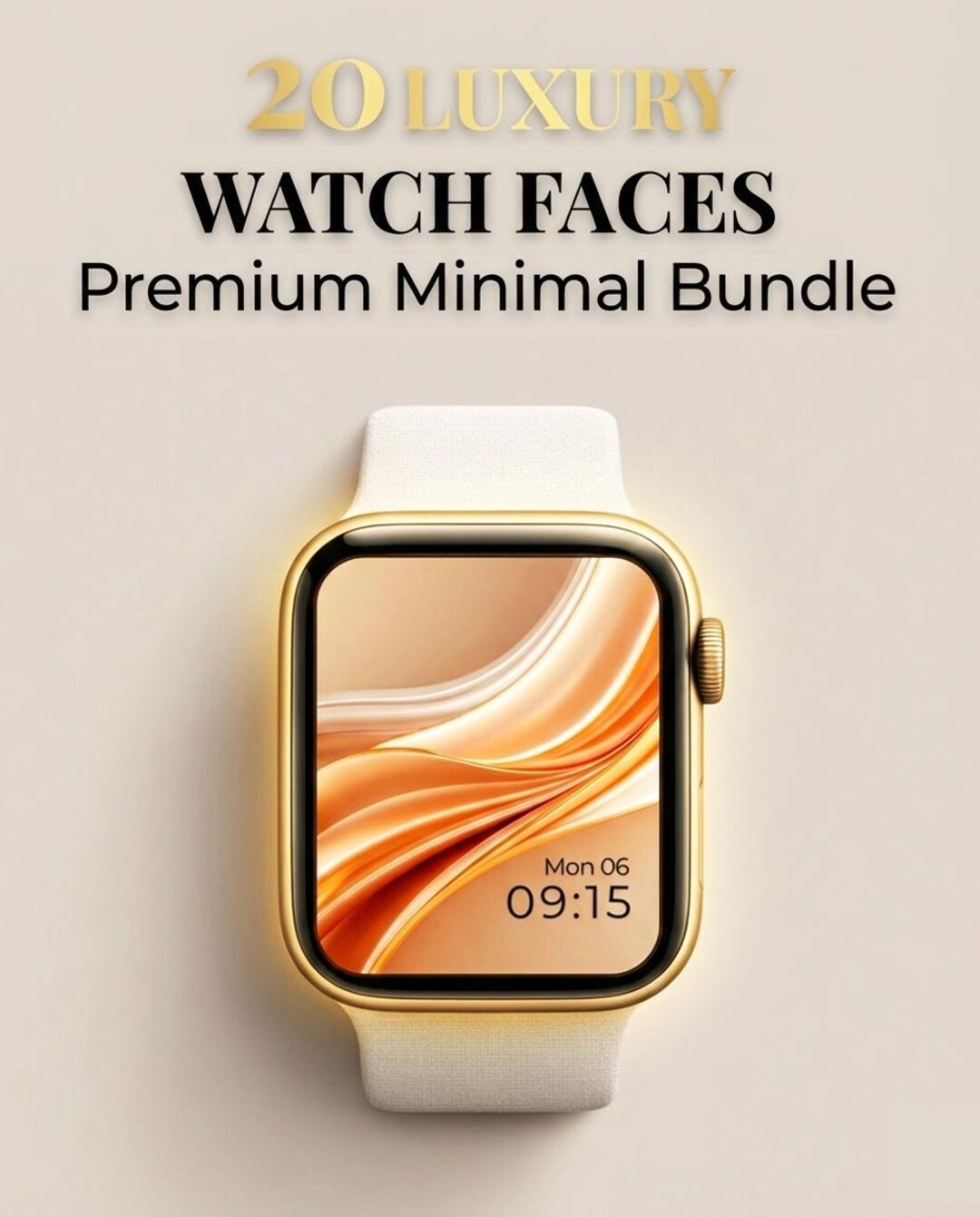 20 Luxury Minimal Apple Watch Faces, Neutral Tones (digital Download ...