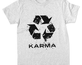 Karma T-shirt, Yoga Shirt, Recycling Karma, Spiritual Shirt, Free shipping